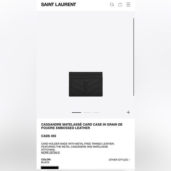 YSL monogramme card holder black - Picture 4 of 4